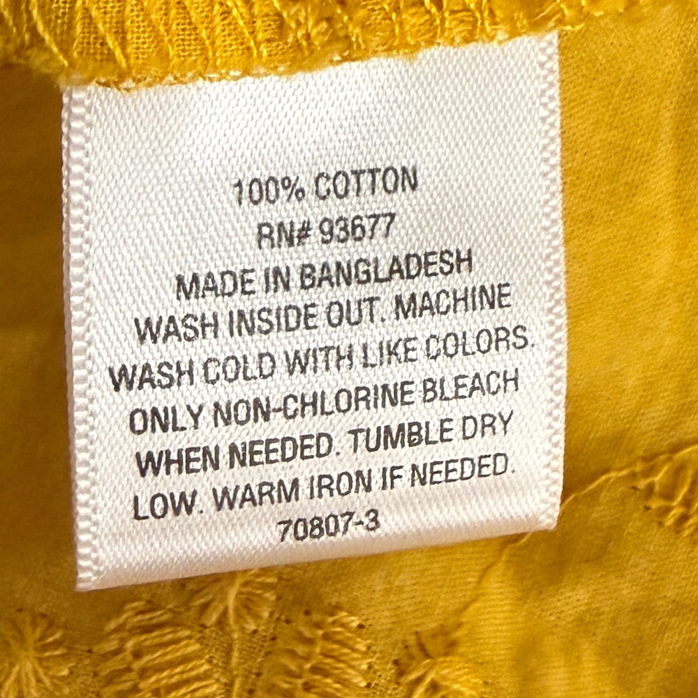 St. John's Bay Mustard Yellow Blouse - Picture 4 of 4